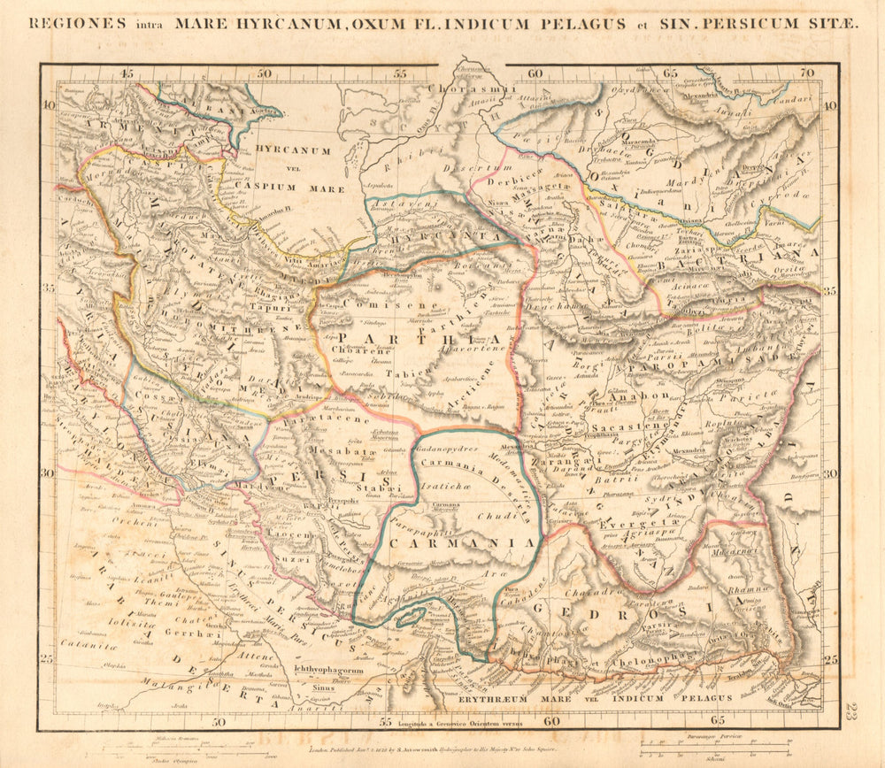 ANCIENT PERSIA IRAN. Regiones intra Mare Hyrcanum… SW Asia. ARROWSMITH 1828 map