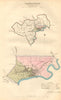 CARMARTHEN borough/town plan. BOUNDARY COMMISSION. Wales. DAWSON 1837 old map
