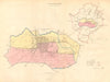 COLCHESTER borough/town/city plan. BOUNDARY COMMISSION. Essex. DAWSON 1837 map