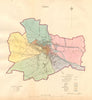 DERBY borough/town/city plan. BOUNDARY COMMISSION. Derbyshire. DAWSON 1837 map