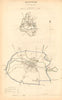 DROITWICH borough/town plan. BOUNDARY COMMISSION Worcestershire. DAWSON 1837 map