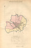 NEWCASTLE-UNDER-LYNE borough/town plan. BOUNDARY COMMISSION. DAWSON 1837 map