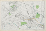 HARROW WEMBLEY BRENT Sudbury Greenford Northolt Kenton Alperton. BACON  1913 map
