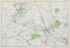 HARROW WEMBLEY BRENT Sudbury Greenford Northolt Kenton Alperton. BACON  1913 map