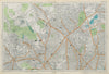 HAMPSTEAD ISLINGTON Camden Highgate Finsbury Park Primrose Hill. BACON  1913 map