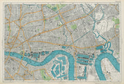LONDON City East End Southwark Bethnal Green Docks Shoreditch. BACON  1913 map