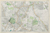 LONDON Sydenham Penge Beckenham Catford Norwood Dulwich Lewisham BACON  1913 map