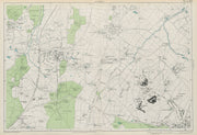 ESHER/EWELL Epsom Claygate Oxshott Hook Chessington Hinchley Wood.BACON 1913 map
