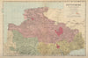 DEVON (North) antique county map by GW BACON 1883 old plan chart