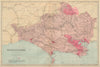 DORSETSHIRE antique county map by GW BACON 1883 old plan chart