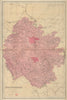 HEREFORDSHIRE antique county map by GW BACON 1883 old plan chart