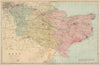 KENT antique county map by GW BACON 1883 old vintage plan chart