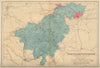 NORTHAMPTONSHIRE (North) antique county map by GW BACON 1883 old