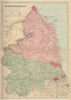 NORTHUMBERLAND antique county map by GW BACON 1883 old plan chart