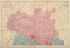SHROPSHIRE (North) antique county map by GW BACON 1883 old chart
