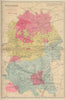 WILTSHIRE antique county map by GW BACON 1883 old plan chart