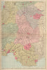 WALES (South East) Glamorgan Brecknock Radnorshire Powys GW BACON 1883 old map