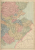 SCOTLAND (South East) Edinburgh Glasgow Perth Fife GW BACON 1883 old map