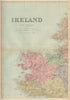 IRELAND (North West) Connacht Mayo Galway Sligo antique map by GW BACON 1883