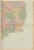 IRELAND (South East) Leinster Dublin Wicklow Wexford GW BACON 1883 old map