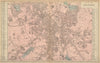 BRADFORD Manningham Undercliff Horton Bowling town city plan GW BACON 1883 map