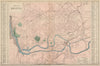 BRISTOL Clifton Cotham Easton Ashton Gate town city plan GW BACON 1883 old map