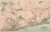 HASTINGS St Leonards Silverhill Blacklands town city plan GW BACON 1883 map