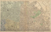 LONDON N East City Hackney Tower Hamlets Islington town city plan BACON 1883 map