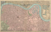 LONDON South East Docks Southwark Lambeth Lewisham town city plan BACON 1883 map