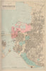 PORTSMOUTH Portsea Southsea Landport Gosport town city plan GW BACON 1883 map