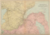 BELFAST & ENVIRONS Lisburn Antrim Bangor antique map by GW BACON 1883 old