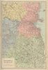 DUBLIN & ENVIRONS Meath Kildare Wicklow IRELAND antique map by GW BACON 1883