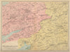 KILLARNEY LAKES Kerry Bantry Kenmare Ireland antique map by GW BACON 1883