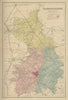CAMBRIDGESHIRE antique county map by GW BACON 1885 old plan chart