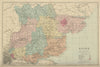ESSEX antique county map by GW BACON 1885 old vintage plan chart