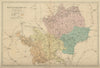 HERTFORDSHIRE antique county map by GW BACON 1885 old plan chart
