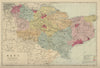 KENT antique county map by GW BACON 1885 old vintage plan chart