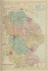 LINCOLNSHIRE antique county map by GW BACON 1885 old plan chart