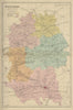 WILTSHIRE antique county map by GW BACON 1885 old plan chart