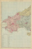 WALES (South West) Pembrokeshire Camarthenshire Dyfed GW BACON 1885 old map