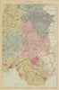 WALES (South East) Glamorgan Brecknock Radnorshire Powys GW BACON 1885 old map