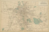 CHELTENHAM Lansdown Fairview Montpellier town city plan GW BACON 1885 old map