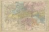 GLASGOW Dennistoun Calton town cityhead town city plan GW BACON 1885 old map