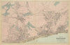 HASTINGS St Leonards Silverhill Blacklands town city plan GW BACON 1885 map