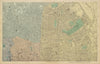LONDON N East City Hackney Tower Hamlets Islington town city plan BACON 1885 map