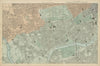 LONDON South West Kensington Chelsea Fulham Battersea city plan BACON 1885 map