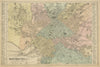 MANCHESTER Salford Old Trafford Hulme town city plan GW BACON 1885 map