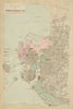 PORTSMOUTH Portsea Southsea Landport Gosport town city plan GW BACON 1885 map
