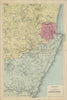 ABERDEEN & ENVIRONS Stonehaven antique map by GW BACON 1885 old