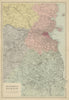 DUBLIN & ENVIRONS Meath Kildare Wicklow IRELAND antique map by GW BACON 1885
